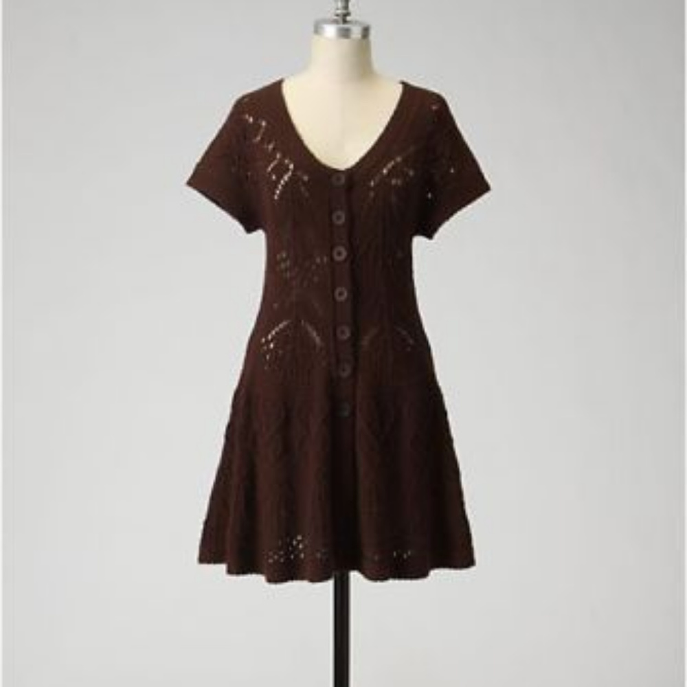 Anthropologie Flowing Pointelle Cardigan Sweater By Sparrow, Size XS